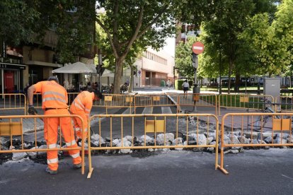 Peatonalización de la calle Reyes en Valladolid.