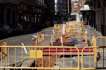 Obras de la calle Portillo del Prado.