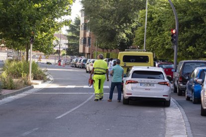 Obras por la red de calor en Parquesol
