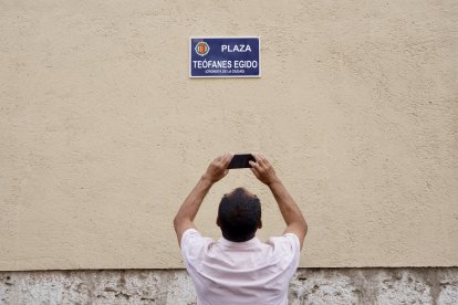 Inauguración de la plaza Teófanes Egido en Valladolid