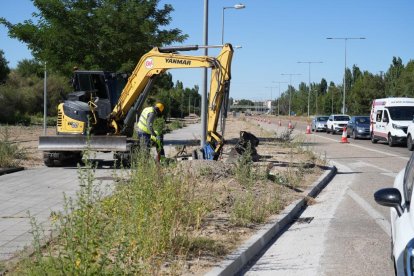 Obras de fresado y aglomerado en la VA-20.