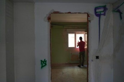Edificio que explotó en la calle Goya 32