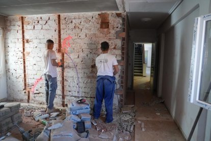 Edificio que explotó en la calle Goya 32