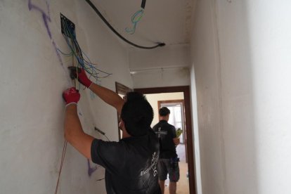Edificio que explotó en la calle Goya 32