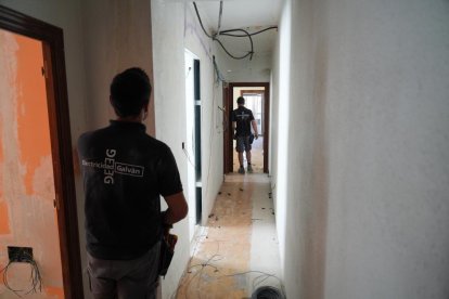 Edificio que explotó en la calle Goya 32