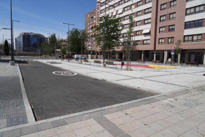 Urbanización de la plaza de la India en Valladolid.