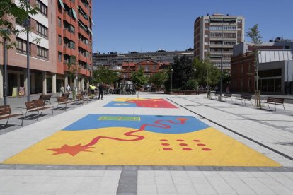 Urbanización de la plaza de la India en Valladolid.