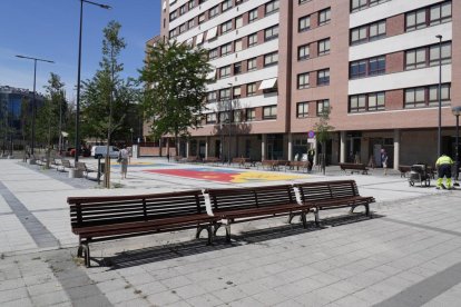 Urbanización de la plaza de la India en Valladolid.