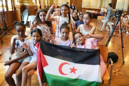 Recepción de los niños Saharauis