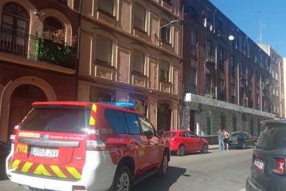 Incendio de un tejado en la calle San José