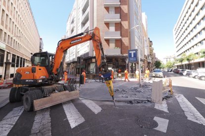 Obras de cambio de sentido de la circulación en la calle San Blas