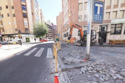 Obras de cambio de sentido de la circulación en la calle San Blas