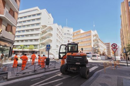 Obras de cambio de sentido de la circulación en la calle San Blas