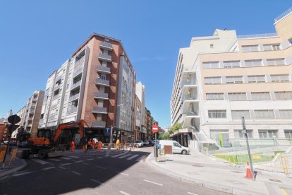 Obras de cambio de sentido de la circulación en la calle San Blas