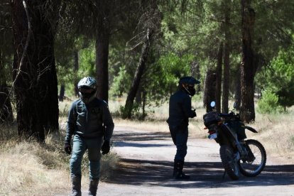 El dispositivo de la Guardia Civil para buscar a la joven desaparecida en Peñafiel.
