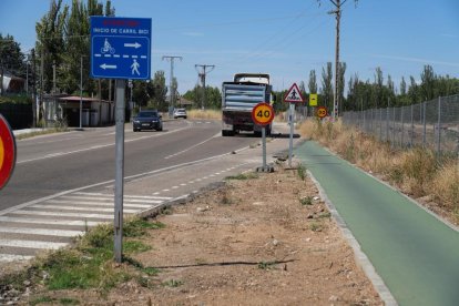 El carril bici entre Valladolid y Simancas ya está en uso.