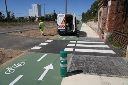 El carril bici entre Valladolid y Simancas ya está en uso.