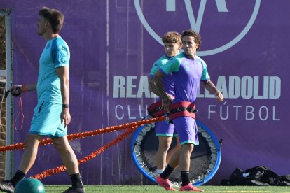 Entrenamiento de jueves del Real Valladolid.