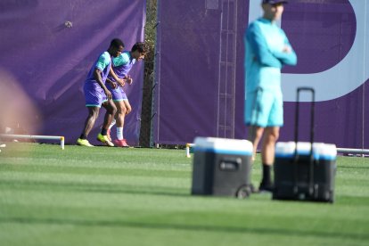 Entrenamiento de jueves del Real Valladolid.