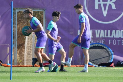 Entrenamiento de jueves del Real Valladolid.