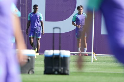 Entrenamiento de jueves del Real Valladolid.