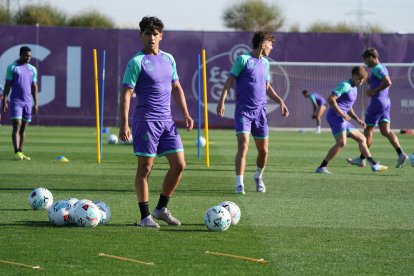 Entrenamiento de jueves del Real Valladolid.