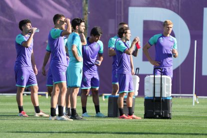 Entrenamiento de jueves del Real Valladolid.