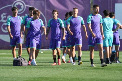 Entrenamiento de jueves del Real Valladolid.