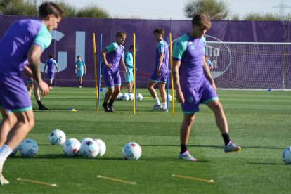 Entrenamiento de jueves del Real Valladolid.