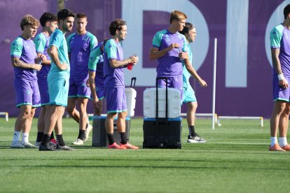 Entrenamiento de jueves del Real Valladolid.