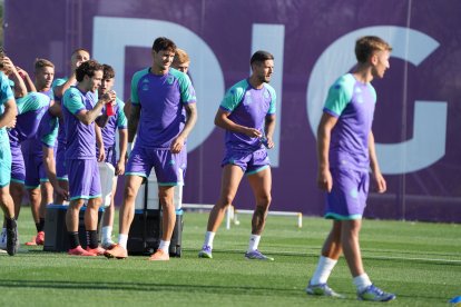Entrenamiento de jueves del Real Valladolid.