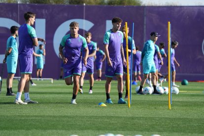 Entrenamiento de jueves del Real Valladolid.