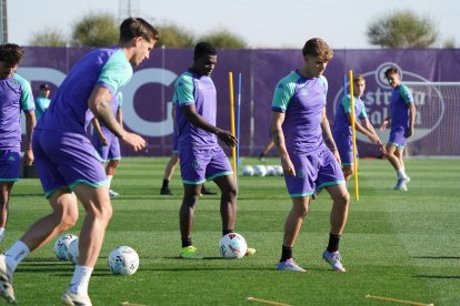 Entrenamiento de jueves del Real Valladolid.