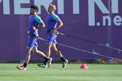 Entrenamiento de jueves del Real Valladolid.