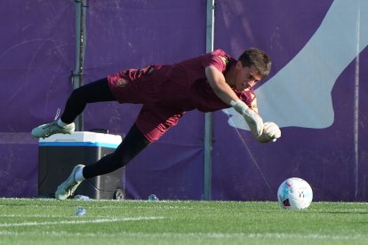 Entrenamiento de jueves del Real Valladolid.