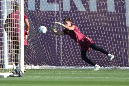 Entrenamiento de jueves del Real Valladolid.