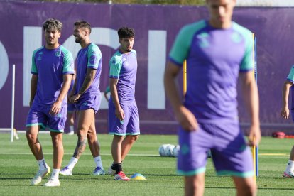 Entrenamiento de jueves del Real Valladolid.