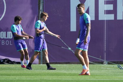 Entrenamiento de jueves del Real Valladolid.