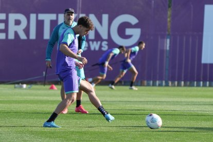Entrenamiento de jueves del Real Valladolid.