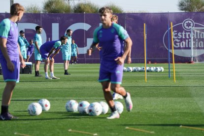 Entrenamiento de jueves del Real Valladolid.