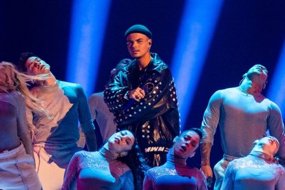 El cantante Abraham Mateo en una de sus actuaciones.