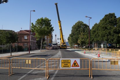 Pasarela sobre el Esgueva en el Paseo de Juan Carlos I.