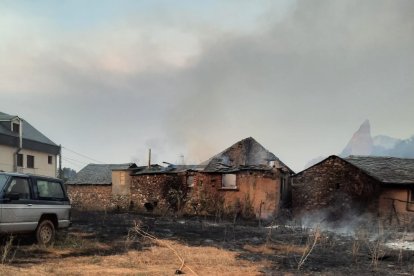 Casas afectadas en Las Médulas