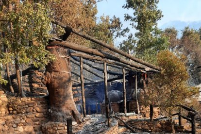 Casas afectadas en Las Médulas