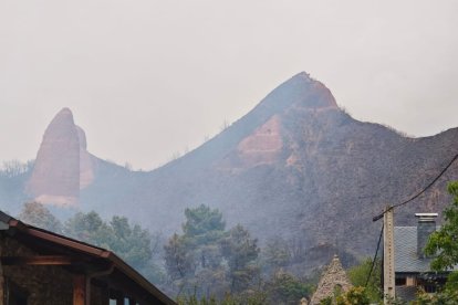 Casas afectadas en Las Médulas