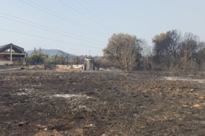 Casas afectadas en Las Médulas