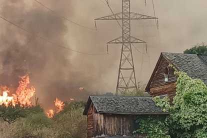 Casas afectadas en Las Médulas