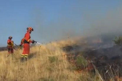 Incendio en Yeres (León).