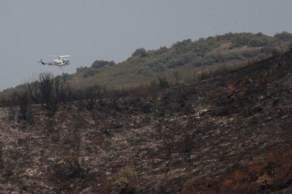 Incendio en Yeres (León).