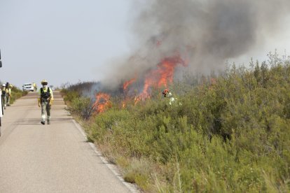 Incendio en Puercas, en Zamora.